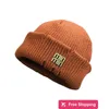 Дизайнерские бейсболки Модный бренд MIN перфорированная вязаная шапка для женщин, универсальная для осени и зимы, теплая шерстяная шапка для пар, холодная шапка из кожи дыни для мужчин