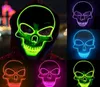 Halloween LED Licht Maske Leuchten Party Neon Cosplay Kostüm Werkzeuge Party Horror Glowing Dance Masken7720827