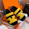 Designer-Strandhausschuhe, Designer-Hakenschlaufe, Sommersandalen, echtes Leder, modische Herren- und Damenschuhe, flache Schuhe, lässige Sandalen, Slipper