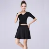 Stage Wear Ruffles Woman Dresses Latin Dance Competition Ballroom Practice Dress Women Elagant Skirt With Safety Pants 2024 Skirts