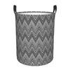 Laundry Bags Home Patterns Grey White Basket Collapsible Boho Chic Zigzag Toy Clothes Hamper Storage Bin For Kids Nursery