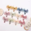 Accessoires pour cheveux, épingle à cheveux brodée en tissu de dentelle pour bébés enfants, pince à cheveux brodée, ornements pour filles