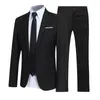 Men's Suits Business Suit Super Soft Men Blazer Pants Plus Size Streetwear One Button Formal Groom