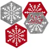 Yastık 4pcs Noel Kupası Paspasları Kar Tanesi bardak altlıkları içecekler tatil yemek masası dekoru