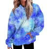 Hoodies للسيدات أزياء TIE DYE SWETSHERT يوميًا متعدد الاستخدامات الربيع غير الرسمي للرياضة في الهواء الطلق Pullover Sudaderas de Mujeres