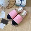 Frankrijk Parijs luxe designer schoenen mode denim sapatos espadrilles stro visser platte hakken lui zapatos mujer casual cartoon linnen half gesleept