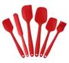 6 bitar set nonstick gummi spatel set silikon bakverk spateluppsättning Heatresistant spatula köksredskap set bakverktyg TQQ 6113543