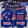 Jam USA Hockey 2024 IIHF World Junior campeón Jerey 8 Sam Rinzel 1 Trey Augutine 22 IAAC Howard 4 Brindley 27 Gavin Haye 9 Ryan Leonard 11 Oliver Moore