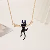 S3889 bijoux de mode mignon dessin animé chat noir pendentif collier