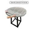 Table Cloth Pvc Round Waterproof Oil-Proof Protector Cover Transparent Elastic Edged Tablecloth For Kitchen Dining El Banquet