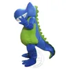 Halloween Cute Blue Dinosaur mascot Costume for Party Cartoon Character Mascot Sale free shipping support customization