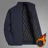 BROWON Plus Size 8xl Giacca da uomo spessa colletto alla coreana solido invernale impermeabile caldo business casual cappotti 240108