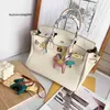 Genuine Leather Handbag Bk Miss Sign Milk Shake White Soft Leather Natural Soft Couch Bag Temperament