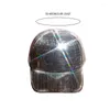 Berets Sequin Mirror Cap Fashion Bucket Hat Glittering Dj-Hat For Adult Unisex Dance Bachelorette Party Disco Ball Club