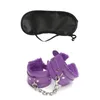 2 pièces menottes sexuelles en cuir PU avec masque pour les yeux jouets sexuels pour couples jeux pour adultes esclave contraintes de bondage accessoires érotiques 240109