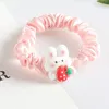 Hårtillbehör Cartoon Strawberry Rope Hairband For Women Girl High Elastic Tie Headwear Fashion Versatile