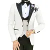 Abito da uomo a tre pezzi versione coreana slimfit modello business Groomsman Grooms abito da sposa uomo 240108