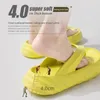 Hausschuhe Damenmode Flip Flop Dicker Boden 4,0 cm Weiche Eva-Plattform Rutschen Indoor Outdoor Koreanische Sandalen Sommerschuhe