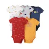 5 Teile/los Baby Jungen Mädchen Bodys 100% Baumwolle Mit Kurzen Ärmeln Kinder Kleidung 6-24 Monate geboren Baby Kleidung bebe Overall 240108