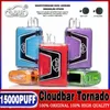 Cloud Bar Geerdun Boom 15000 Puffs Одноразовые электронные сигареты Одноразовая жидкость для электронных сигарет объемом 20 мл больше, чем большинство одноразовых электронных жидкостей, и питается от затяжки 15k GEEKBAR