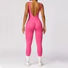 Conjuntos ativos conjunto de ginásio uma peça mulheres treinamento yoga terno roupas esportivas macacão de fitness estiramento feminino treino bodysuits