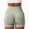 Shorts ativos de cintura alta curto scrunch leggings feminino calças esportivas push up sem costura treino fitness yoga calças correndo ginásio wear