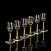 Vinglas 5-65 ml Creative Gold Foil Shot Glass Lead-Free Crystal Glass Goblet Vodka Spirits Wine Set Gift Luxury Golden Liten vinglas YQ240105