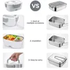 Stainless Steel Electric Heating Lunch Box 12V 24V 110V 220V Car US EU Plug School Picnic Portable Food Warmer Container Heater 240109