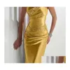 Prom Dresses 2024 Aso Ebi Gold Mermaid Dress Sweetheart Beaded Satin Evening Formal Party Second Reception Birthday Engagement Gowns D Otauf