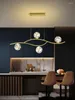 Plafoniere Lampada da sala da pranzo Lampadario da bar moderno e minimalista nel soggiorno Sala da pranzo a LED stellata di lusso con luce nordica