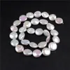 Bracelets Genuine Freshwater Pearl Beads Round Flat Natural Pearl Loose Beads for Jewelry Necklace Making Diy Charm Bracelet Accessories