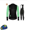 Ensembles de course Vêtements d'équitation Hiver Thermique Polaire Hommes Manches Longues Outdoor Sportswear Escalade Pro Cyclisme Jersey Ensemble Costume De Vélo