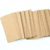 Party Decoration Blank Square Kraft Paper Gift Hang Taggar Bröllop Label Priskort Hantverk med Natural Jute Twine 100st