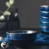 Set di stoviglie Ciotole per zuppa di riso con cereali in ceramica: Insalatiere in stile giapponese Dessert in porcellana 4 5 pollici per Ramen