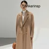Cashmere Coat Maxmaras Labbro Coat 101801 Pure Wool Classic Camel 101801 Cashmere Autumn/Winter New Breasted Mid Length Woolen for Women
