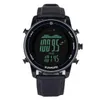 Watches Sunroad FR861N Outdoor Digital Sports Fishing Watch Altimeter+Compass+Barometer 10AMT Vattentät rostfritt stål läderband