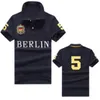 Europa och Amerika Berlin Short Sleeved Polos skjorta herr t-shirt stad version 100% bomulls broderier S-5XL