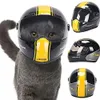 ATUBAN Beau Casque pour Animaux de Compagnie Casquette de Chien de Chat Mignon en Plein air Anti-Collision Mini Casque de Moto Chat Chien Style Po Accessoires Chapeau pour Animaux de Compagnie 240108