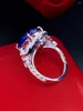 Cluster Rings HJY2024 Tanzanite Ring Pure 18K Gold Natural Gemstones 11.6ct Diamonds Female Anniversary Gift Fine