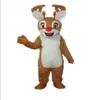 2019 z jednym mini fanem w głowie Bożego Narodzenia Red Nose Reindeer Mascot Costume dla dorosłych do noszenia 3186