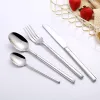 Gold Silverware Fork and Knife Tablespoon Flatware Set Stainless Steel Cutlery Tableware 11 LL