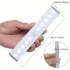 4PCS LED Motion Motion Contain Light, pod blatą oświetlenie szafy, bezprzewodowe magnetyczne ładowce USB kuchenne, światło oparte na baterii