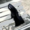 Mocassini con plateau fatti a mano Tacco spesso nero Scarpe eleganti da uomo in pelle pieno fiore alla moda da uomo casual