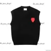 Amis Gilet Pull Sans Manches Col V Paris Mode Tricot Pull High Street Sweat Hiver AM I Heart Coeur Love Jacquard Amisweater 200