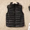 Vestes Nouvelles femmes sans manches femmes Ultra léger vers le bas gilets veste mince fille Gilet Plus léger coupe-vent chaud Gilet Portable