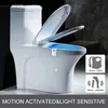 1 veilleuse de toilette, détecteur de mouvement PIR, lumières de toilette, lampe de nuit LED pour toilettes, 8 couleurs, éclairage de cuvette de toilette pour salle de bain, salle de bain, couleur : 16 couleurs.