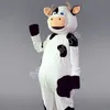 Costume de mascotte de vache d'Halloween unisexe, personnage de dessin animé, personnage de carnaval, robe de fête de noël pour hommes et femmes