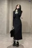 Womens Fall Preppy Style Short Blazer Suit Suit Sup Stirt Sep Skirt مجموعة خمر زلة Threepiece Outfit 240108