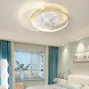 Scandinavische stijl minimalistische zwarte LED-plafondventilator ijzer acryl met licht voor slaapkamer woonkamer modern