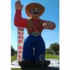 Balanços gigante engraçado personagem inflável cowboy figura para festa evento desfile decoração, forma personalizada dos desenhos animados